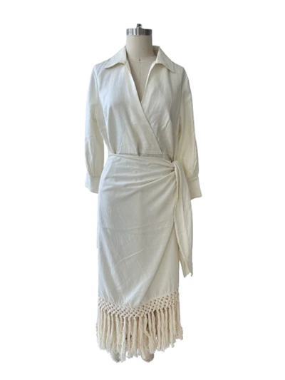 Fashion Fringe Long-sleeved Dress
