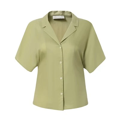 Business Casual Green Short Sleeve Shirt