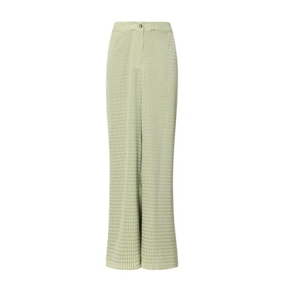 Unique Design High-Waisted Green Plaid Pants