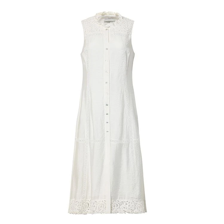Summer White Lace Sleeveless Dress